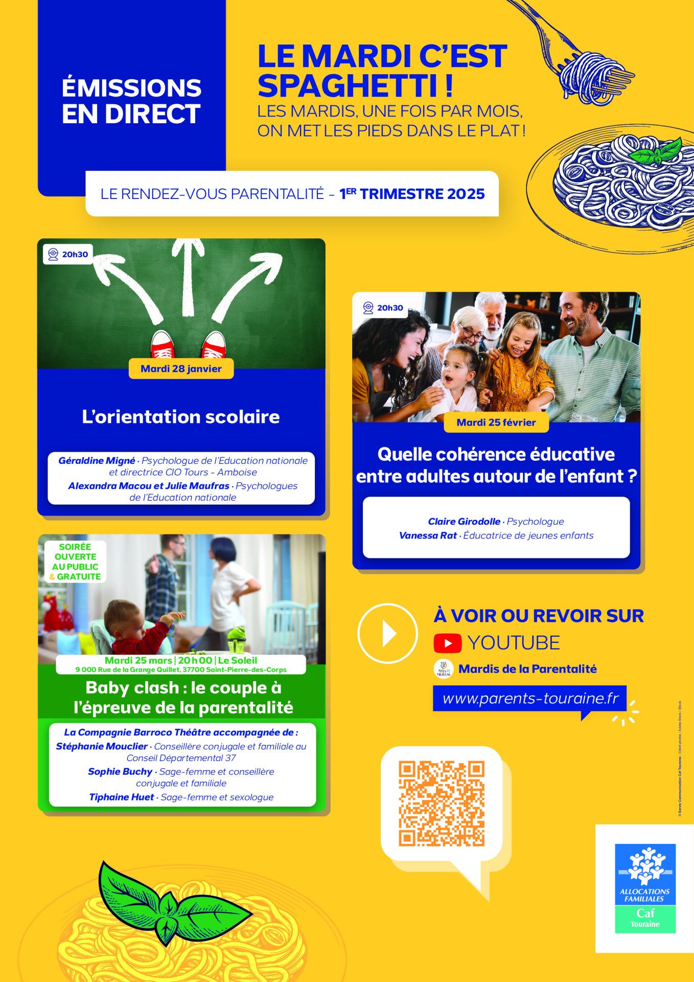 Programme des mardis c’est spaghetti !